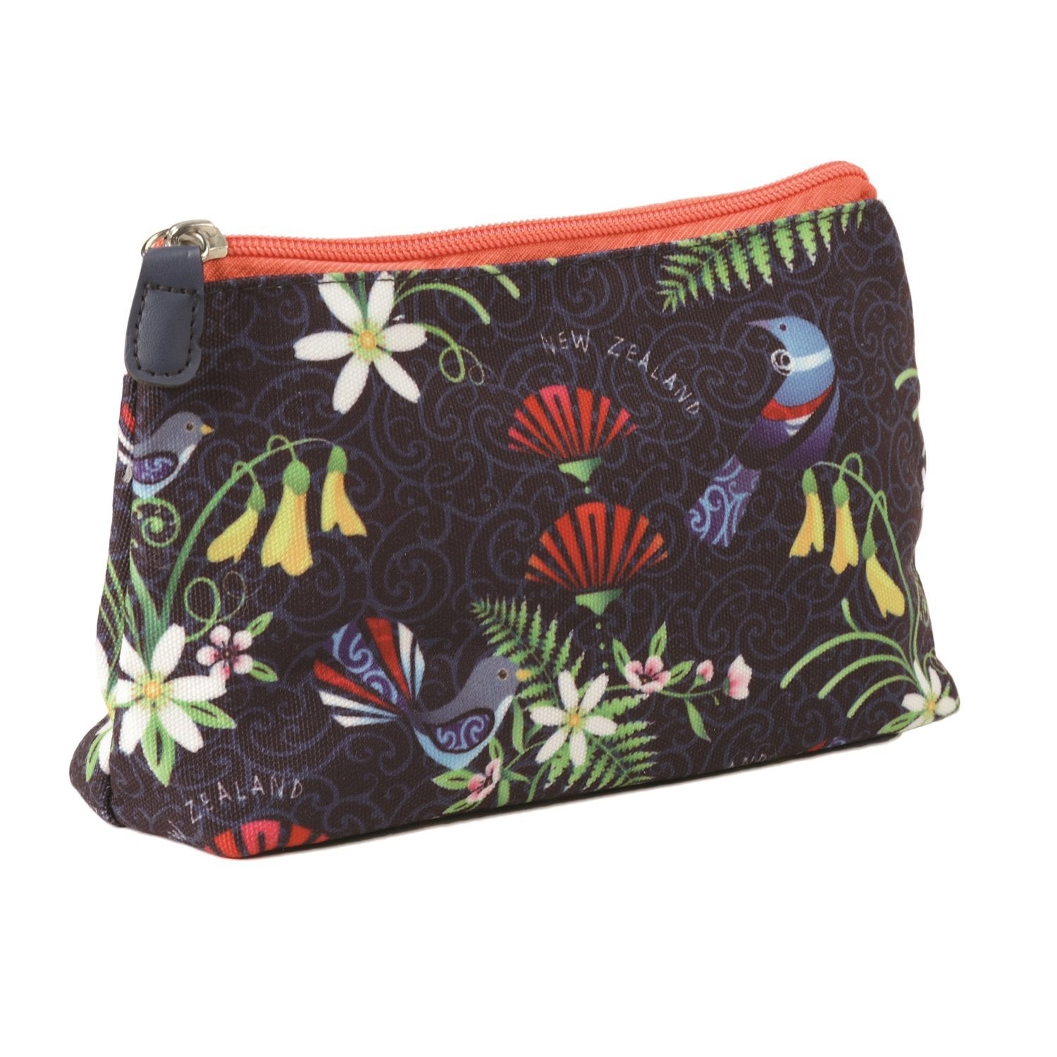 Cosmetic Bag Navy Birds & Flowers Gifts - Bags