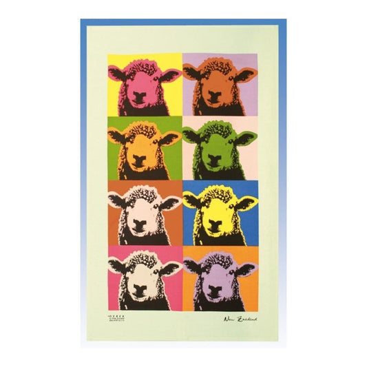 Pop Art Sheep Tea Towel - hellokiwi