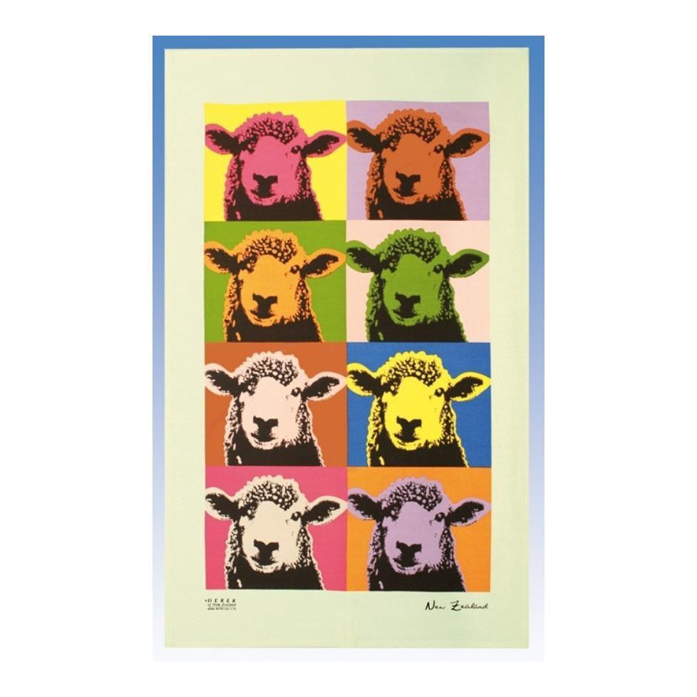 NZ Tea Towel - Pop Art Sheep